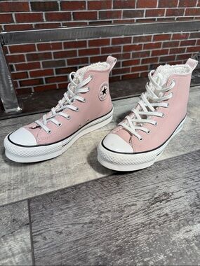 Converse Blush Pink High-Top Platform Sneakers